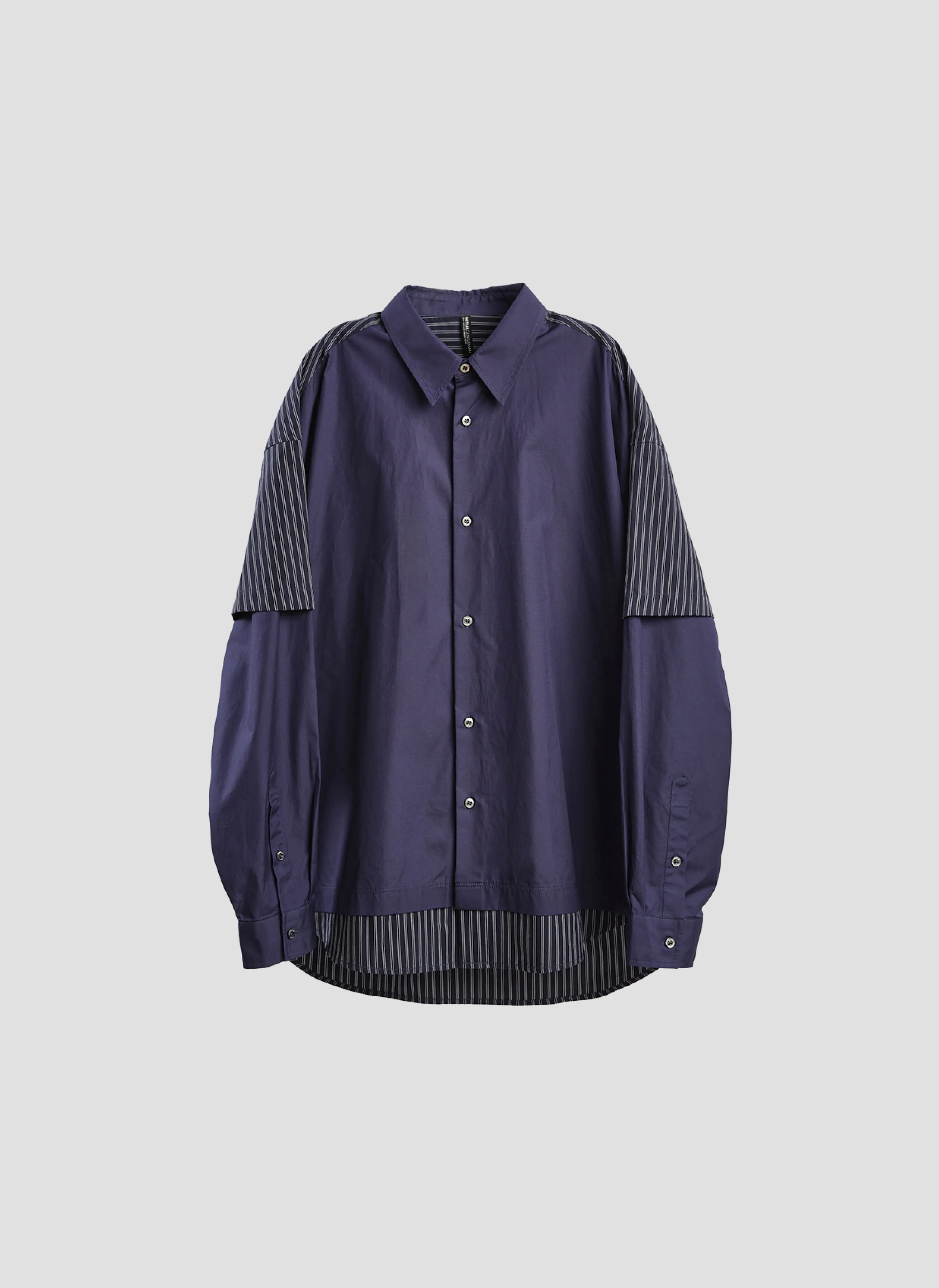 60s Cotton typewriter Blocking Shirt