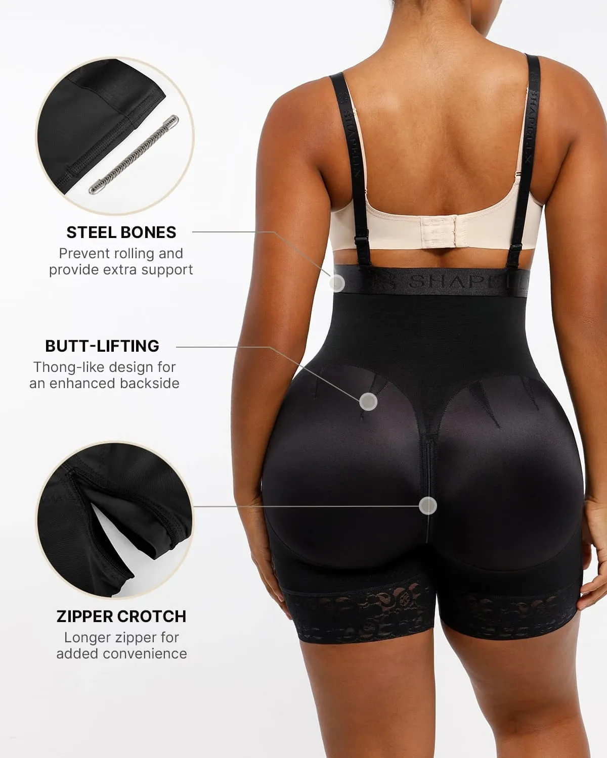 AirSlim® Firm Tummy Compression Bodysuit Shaper With Butt Lifter