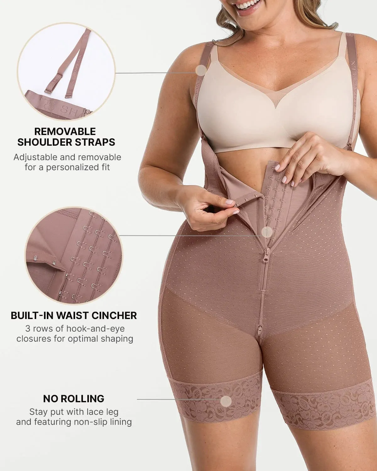 AirSlim® High Waist Butt-Lifting Polka Dot Shorts