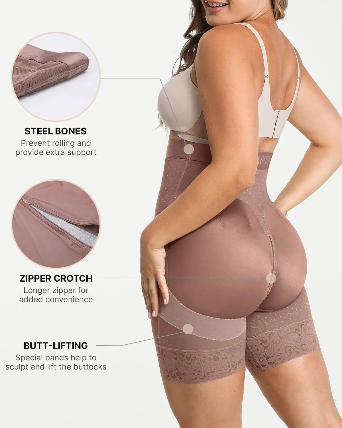 AirSlim® High Waist Butt-Lifting Polka Dot Shorts