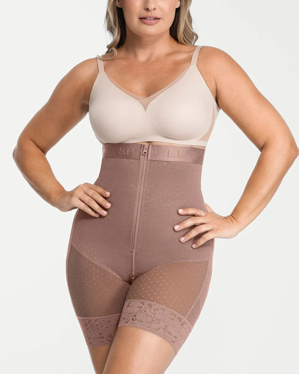 AirSlim® High Waist Butt-Lifting Polka Dot Shorts