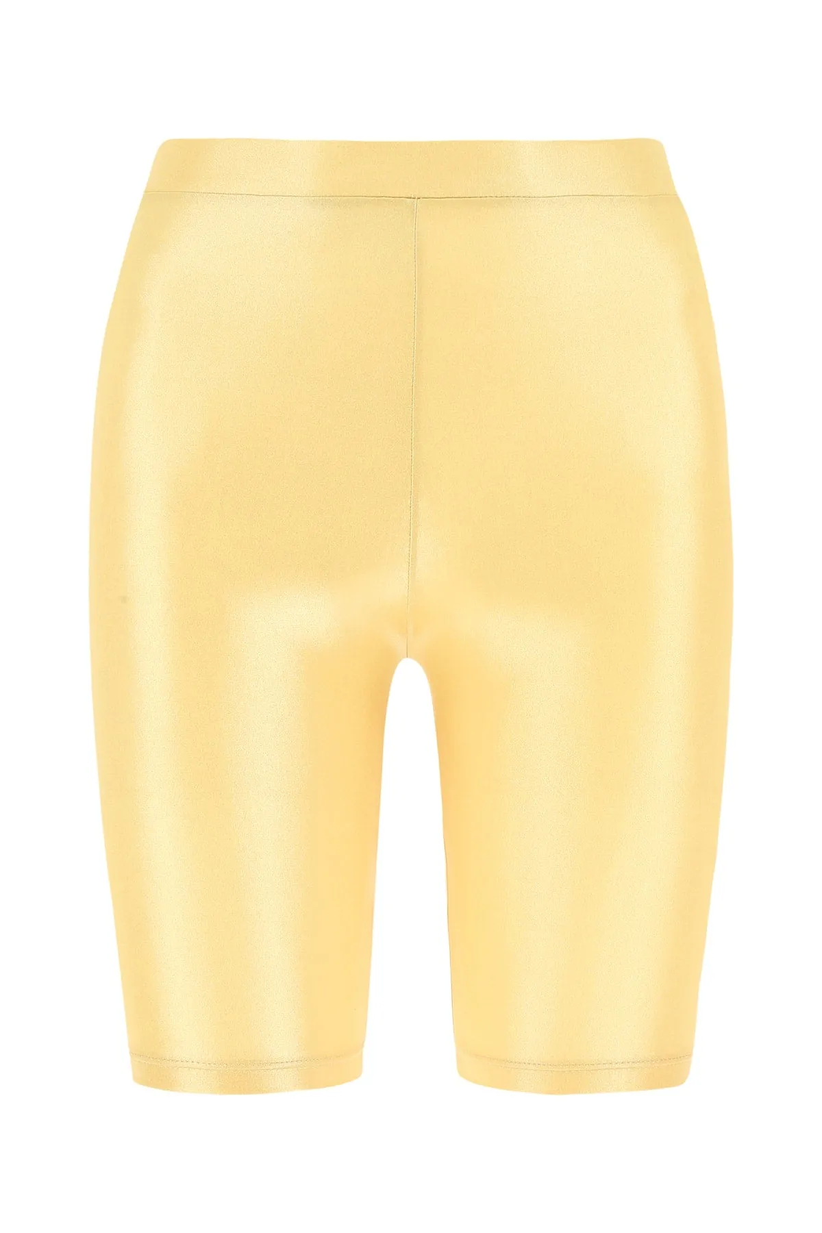 Alessandra Rich Laminated High Waist Cycling Shorts