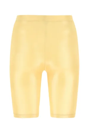 Alessandra Rich Laminated High Waist Cycling Shorts