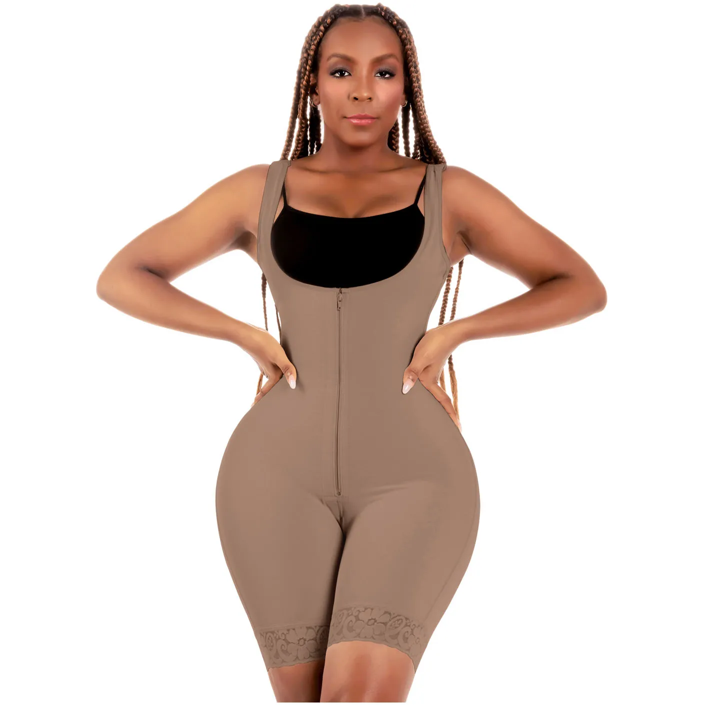 Bling Shapers 099ZF | Bum Lifter Tummy Control Shapewear Mid Thigh Faja for Curvy Wide Hips Small Waist Women | Daily Use