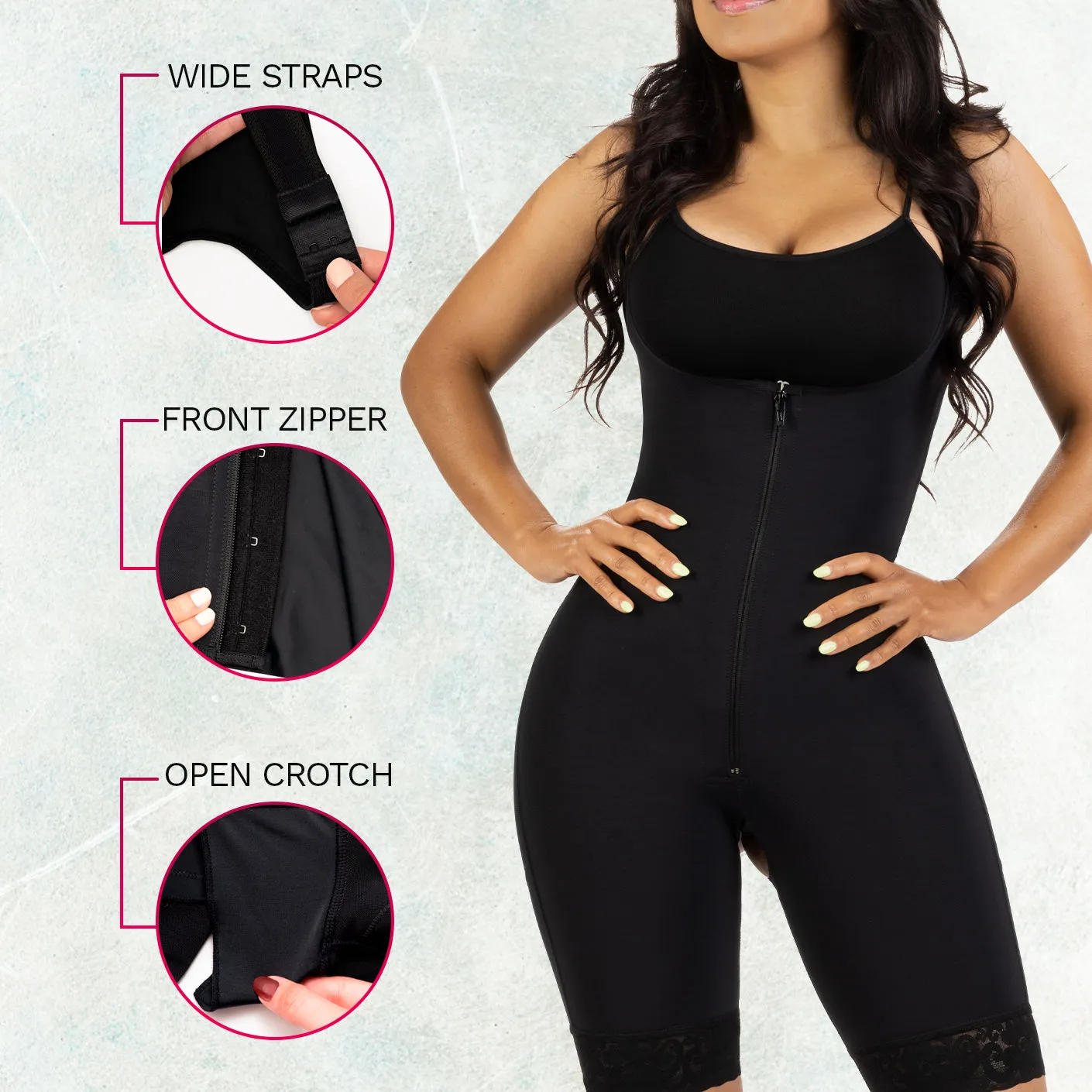 Bling Shapers 099ZF | Bum Lifter Tummy Control Shapewear Mid Thigh Faja for Curvy Wide Hips Small Waist Women | Daily Use