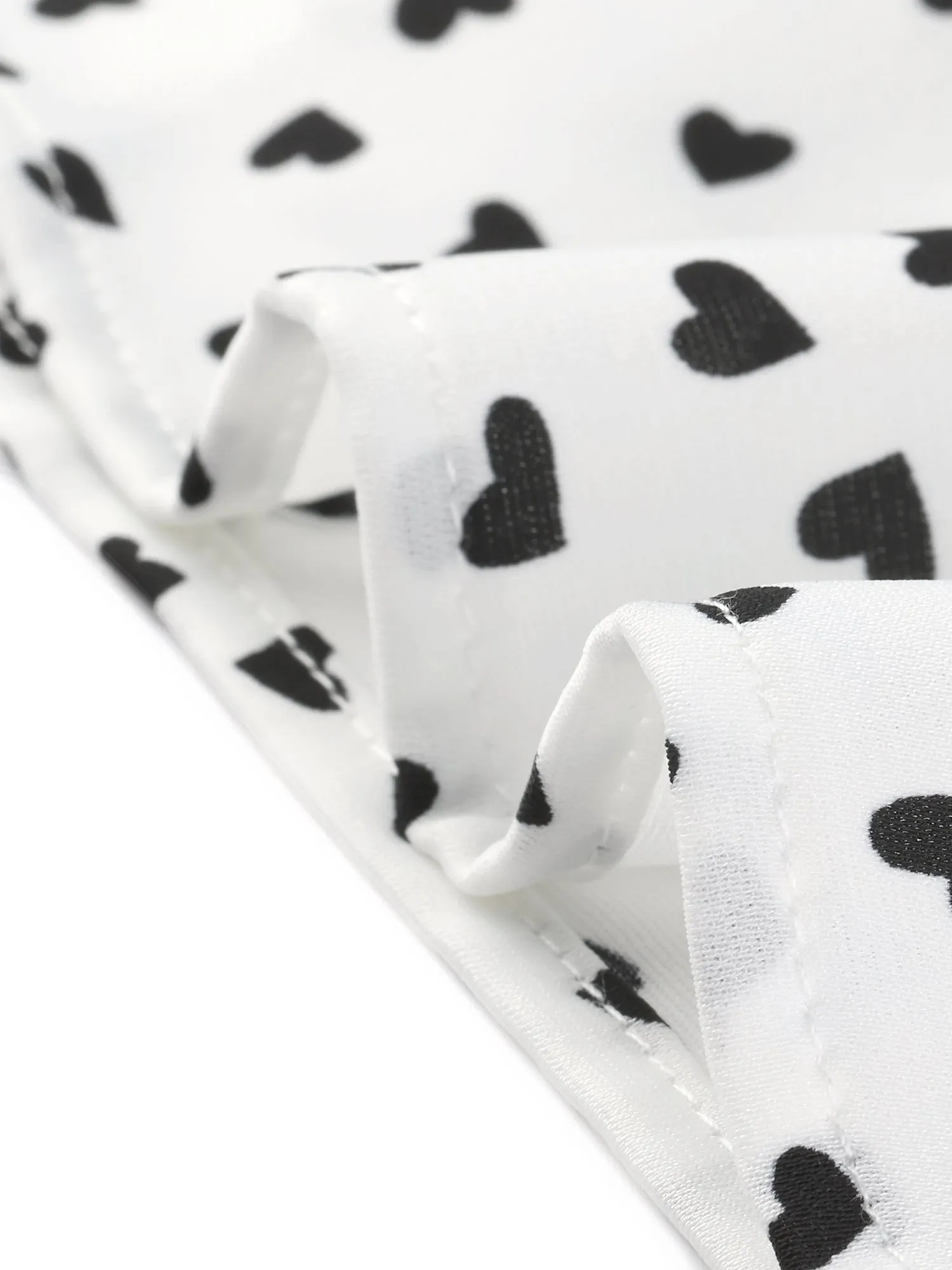 Contrast Doll Collar Polka Dots Tops Short Sleeve Blouse