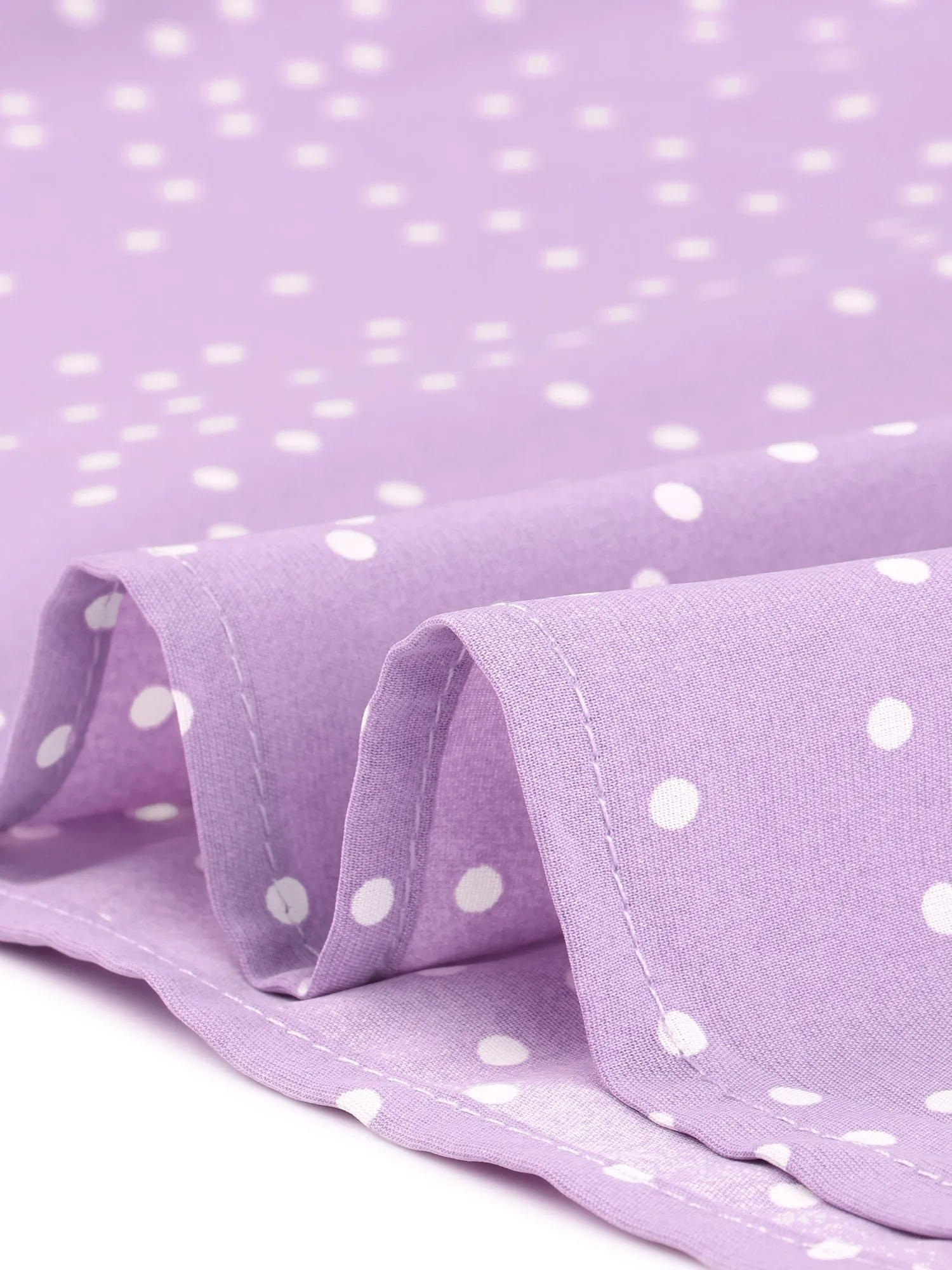 Contrast Doll Collar Polka Dots Tops Short Sleeve Blouse