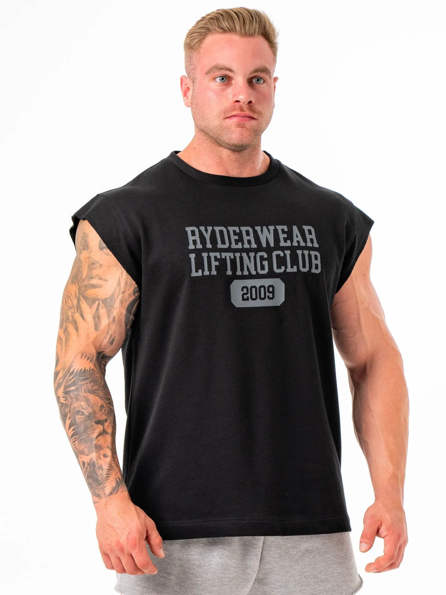 Cut Off Muscle Tank - Black