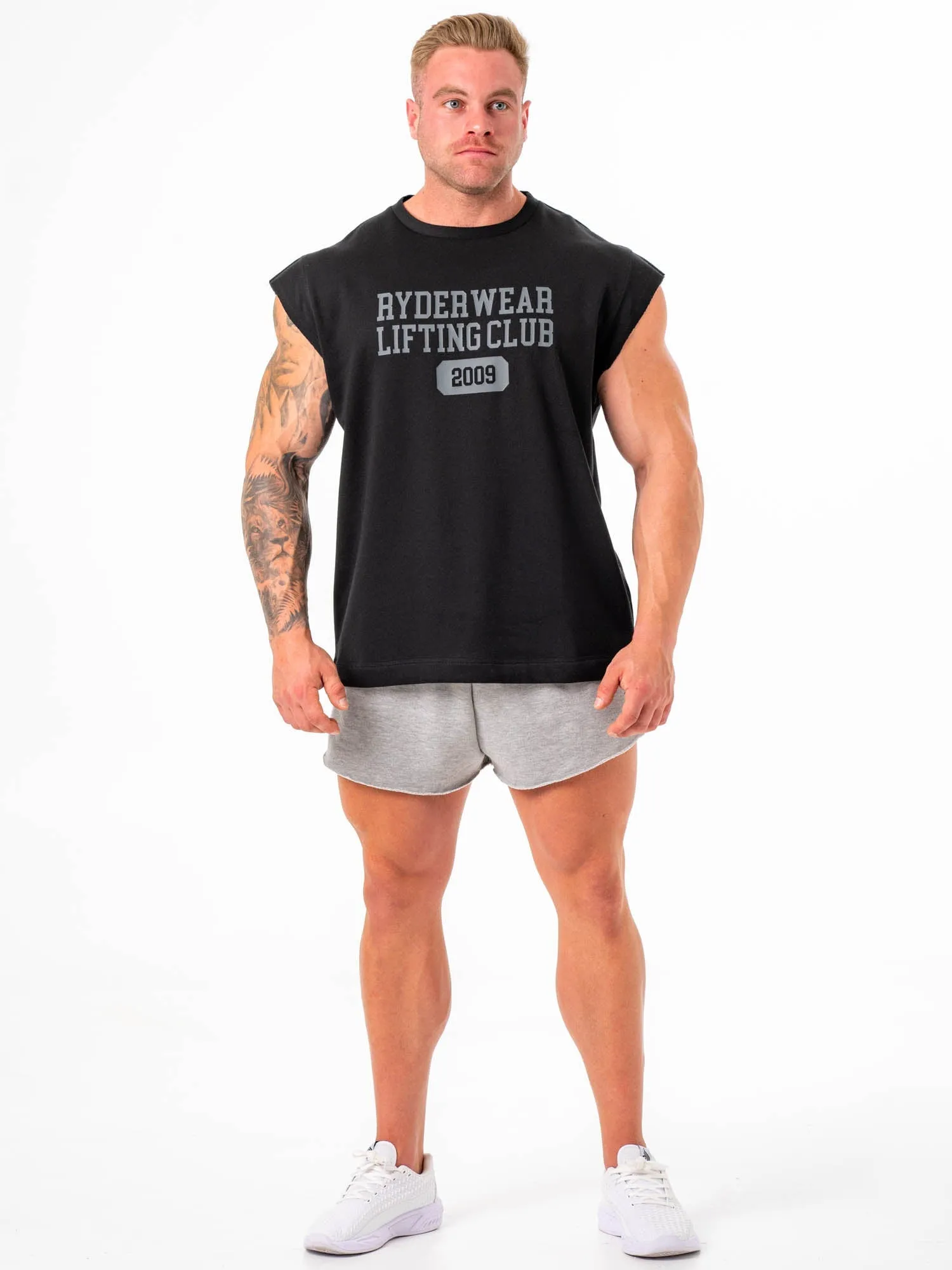 Cut Off Muscle Tank - Black