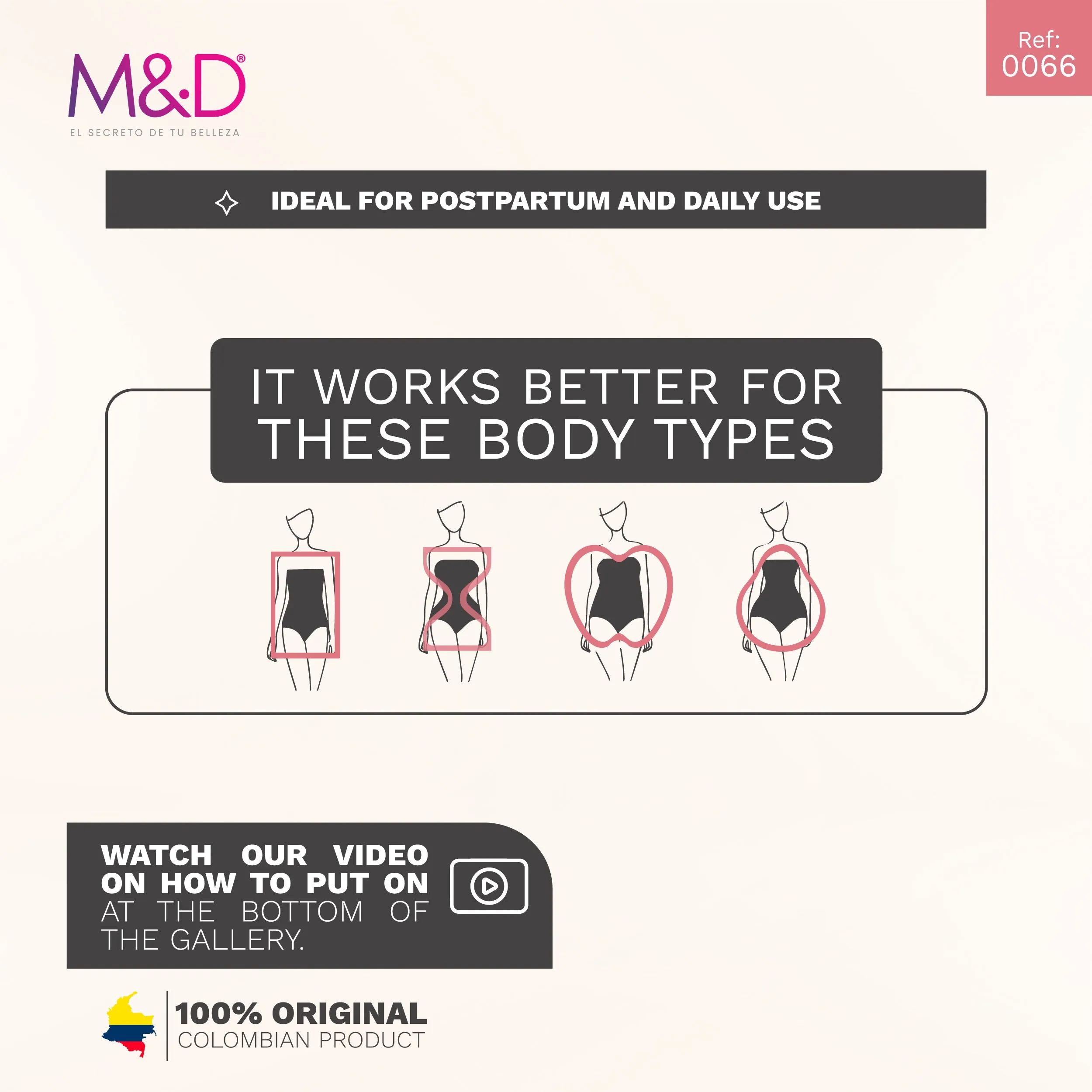 Daily Use Best Everyday Shapewear Zippered crotch & 2-level hook-and-eye closure Fajas MYD0066