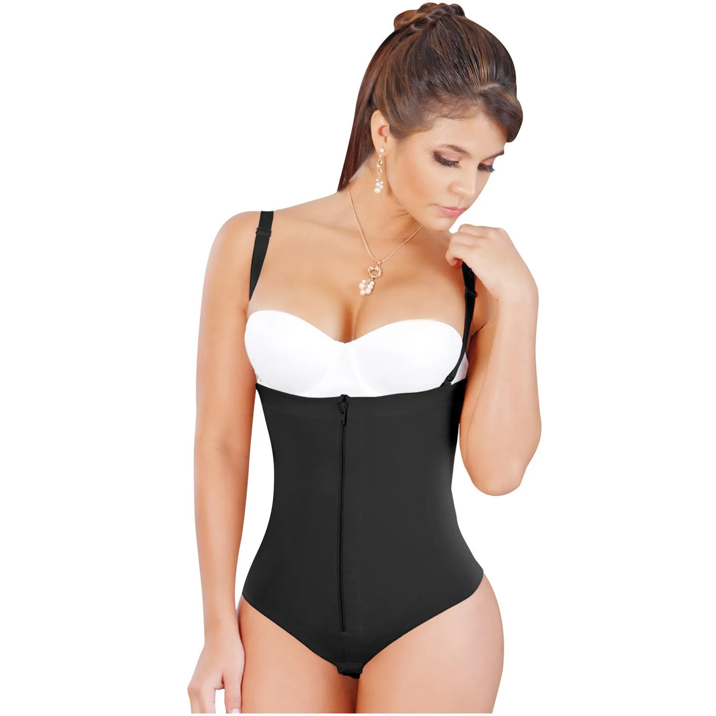 Daily Use Dress Nightout Strapless design, Hook&eye crotch & Medium compression Fajas Salome 0212