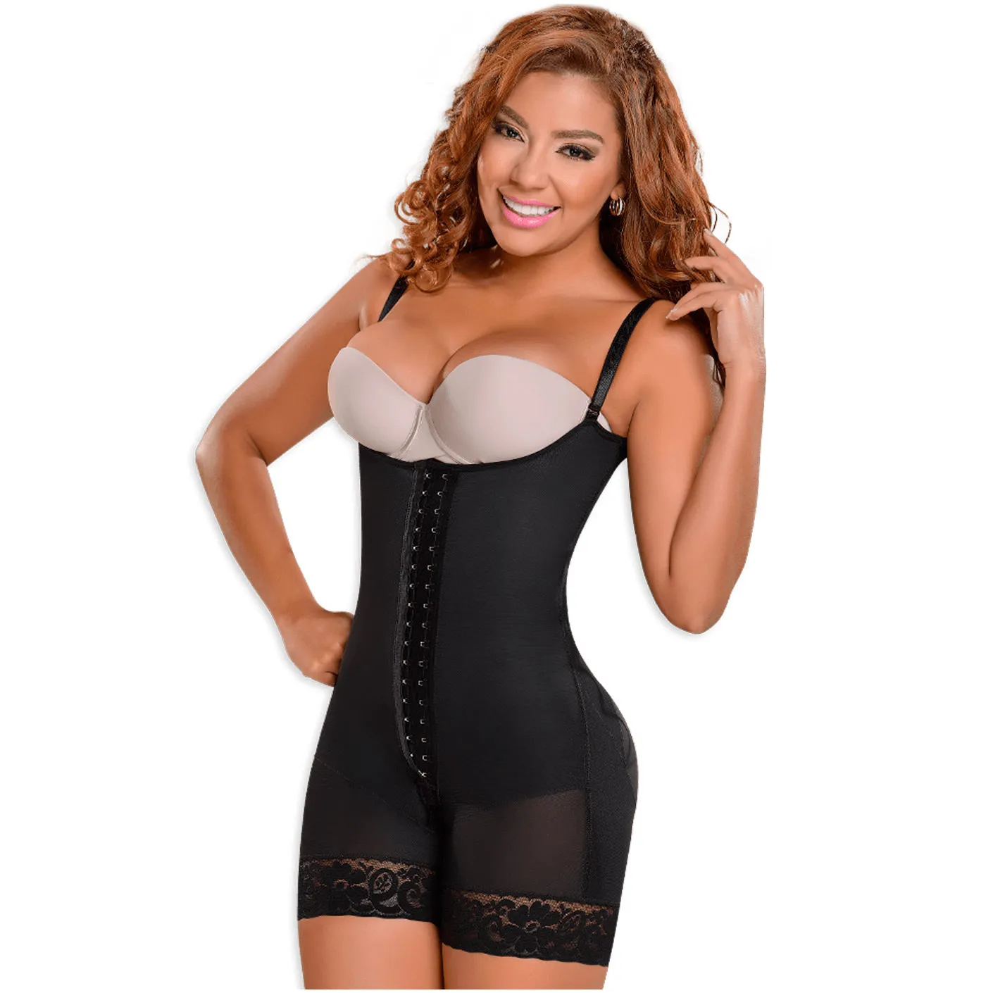 Daily Use Special Event Shapewear Mid-thigh length & 2-level hook&eye front closure Fajas MYD0068
