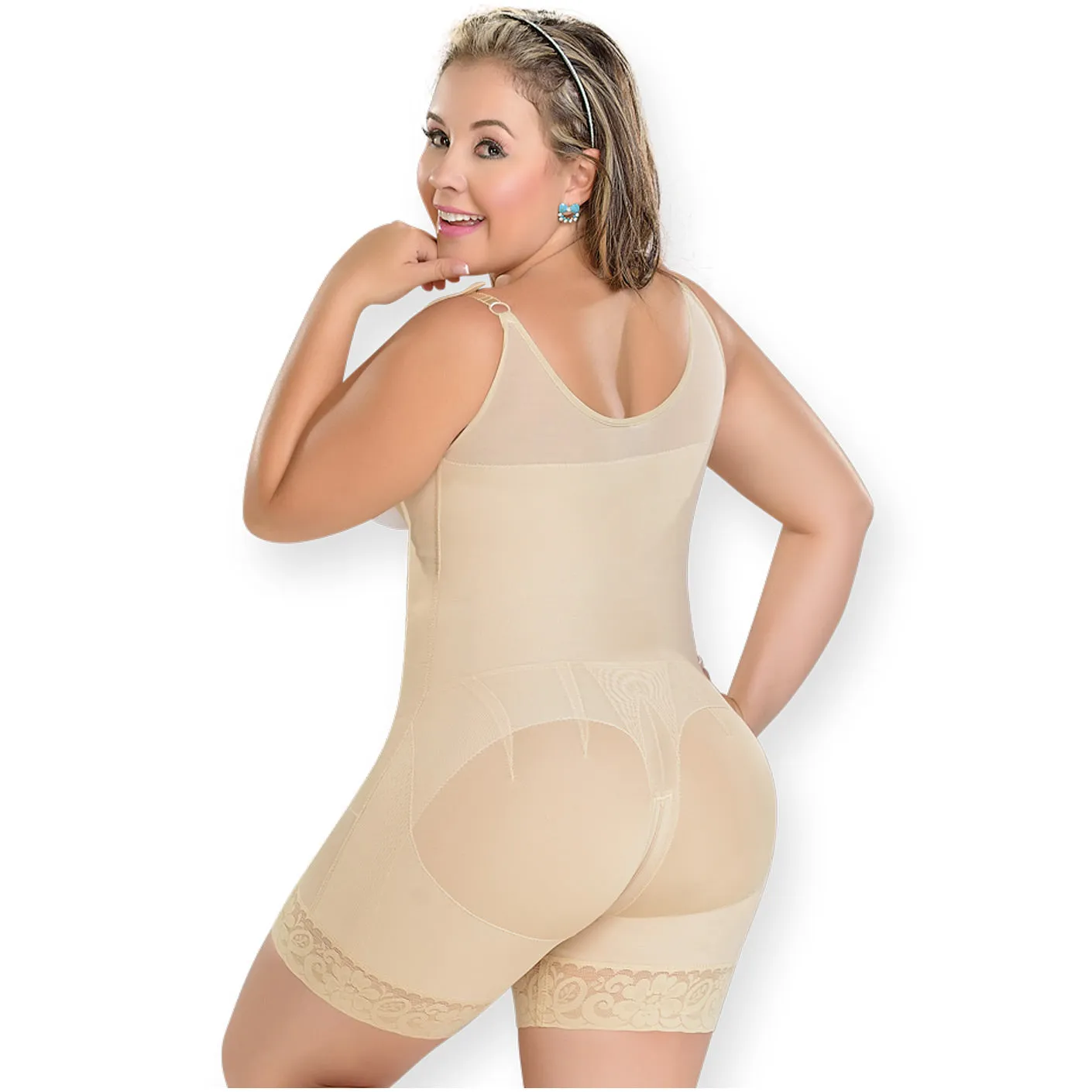 Daily Use Special Event Shapewear Mid-thigh length & 2-level hook&eye front closure Fajas MYD0068