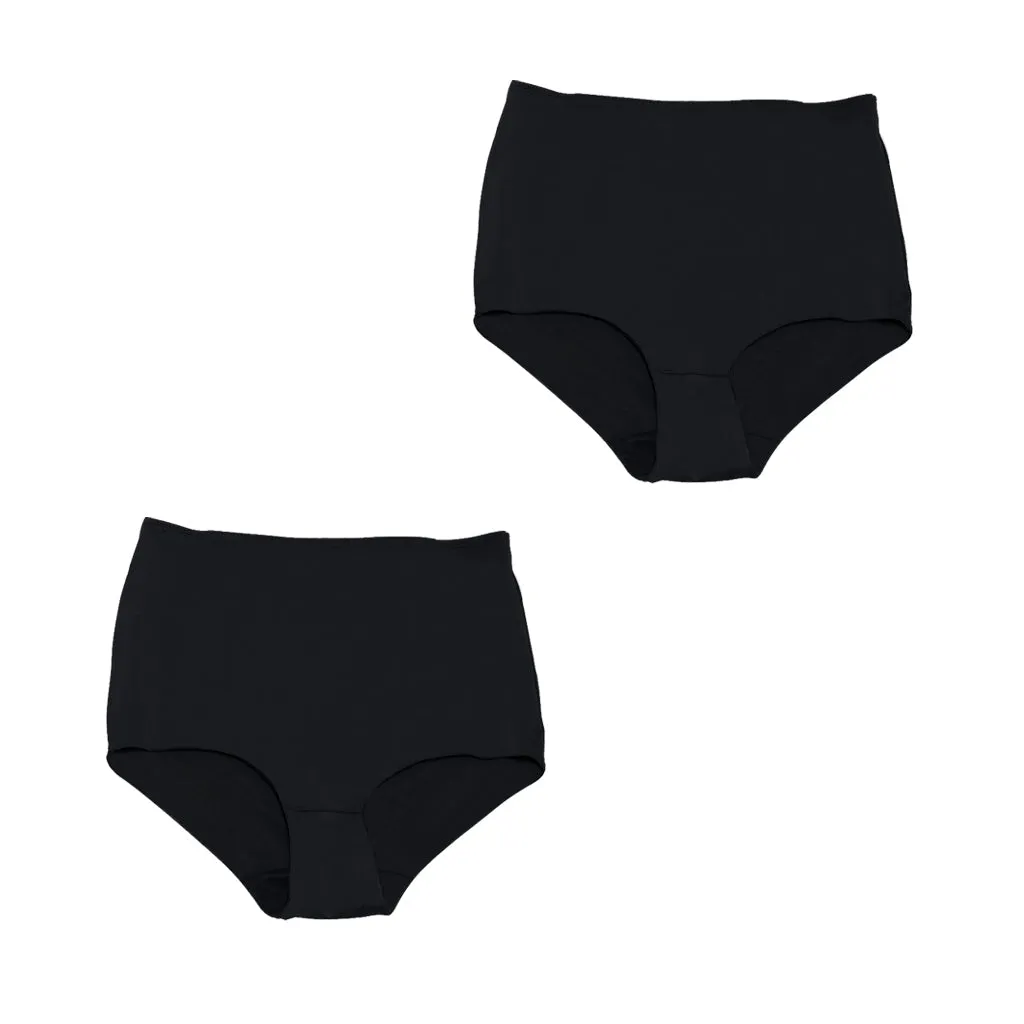 Daily Use Under Wear 2-Pack Tummy Control Mid Rise Shapewear Seamless Shaping Panties Sonryse SP620NC