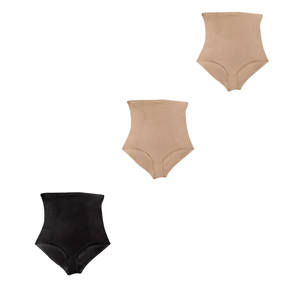 Daily Use Under Wear 3-Pack Tummy Control High-Waist Shapewear Seamless Panties Sonryse SP607NC