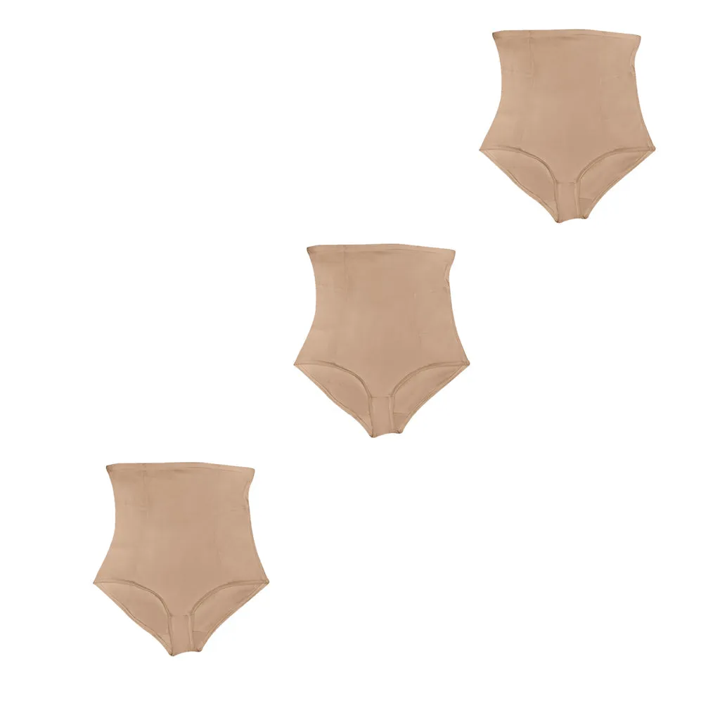 Daily Use Under Wear 3-Pack Tummy Control High-Waist Shapewear Seamless Panties Sonryse SP607NC