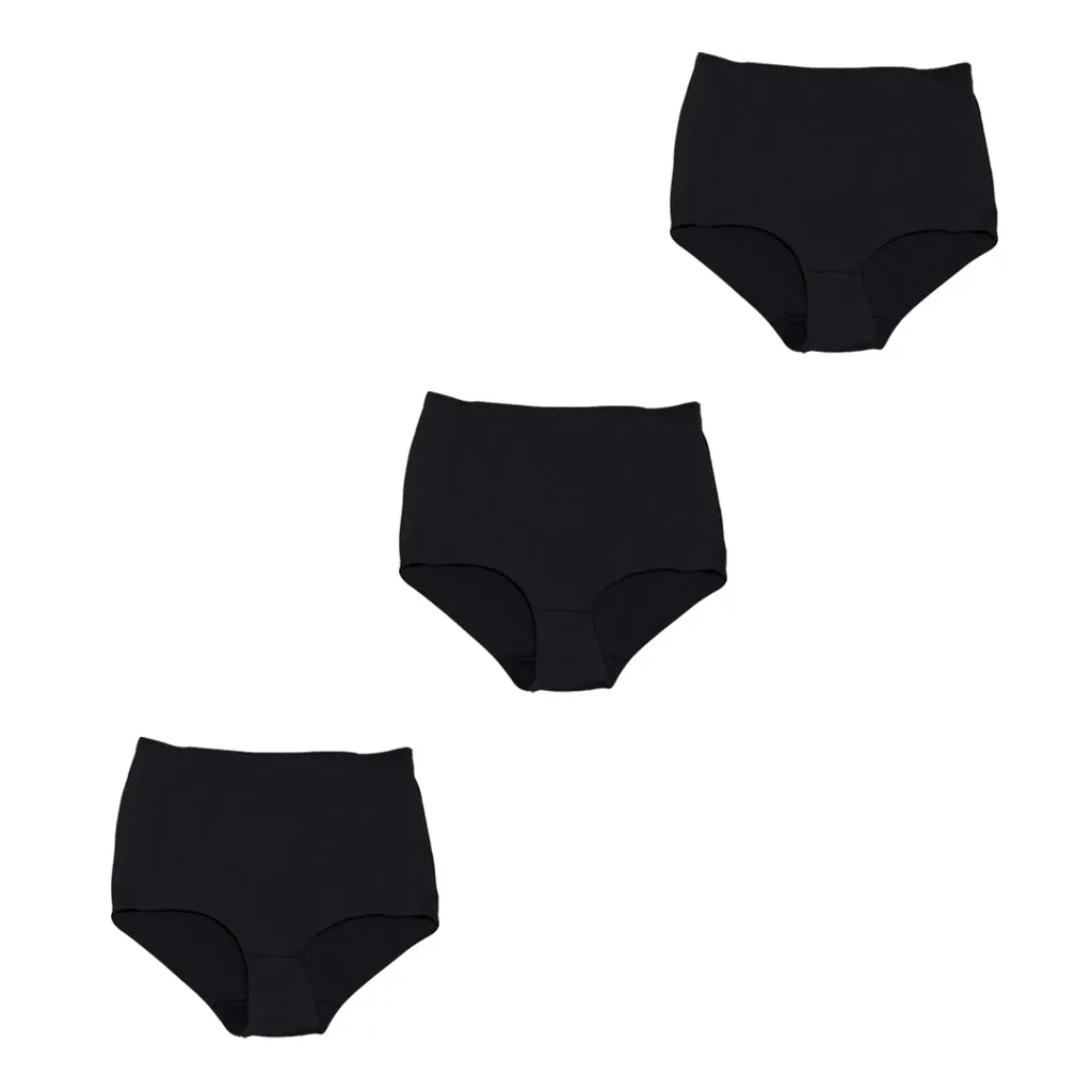 Daily Use Under Wear 3-Pack Tummy Control Mid Rise Shapewear Seamless Shaping Panties Sonryse SP620NC