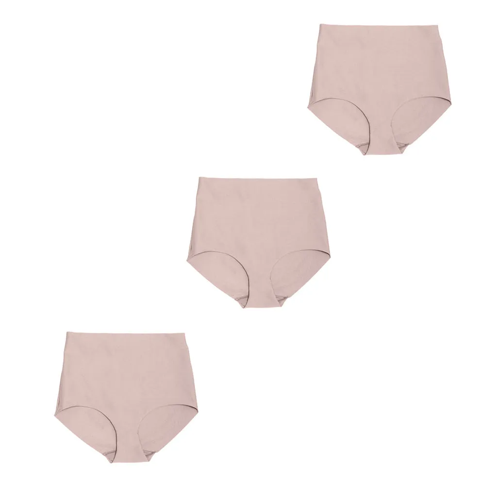 Daily Use Under Wear 3-Pack Tummy Control Mid Rise Shapewear Seamless Shaping Panties Sonryse SP620NC