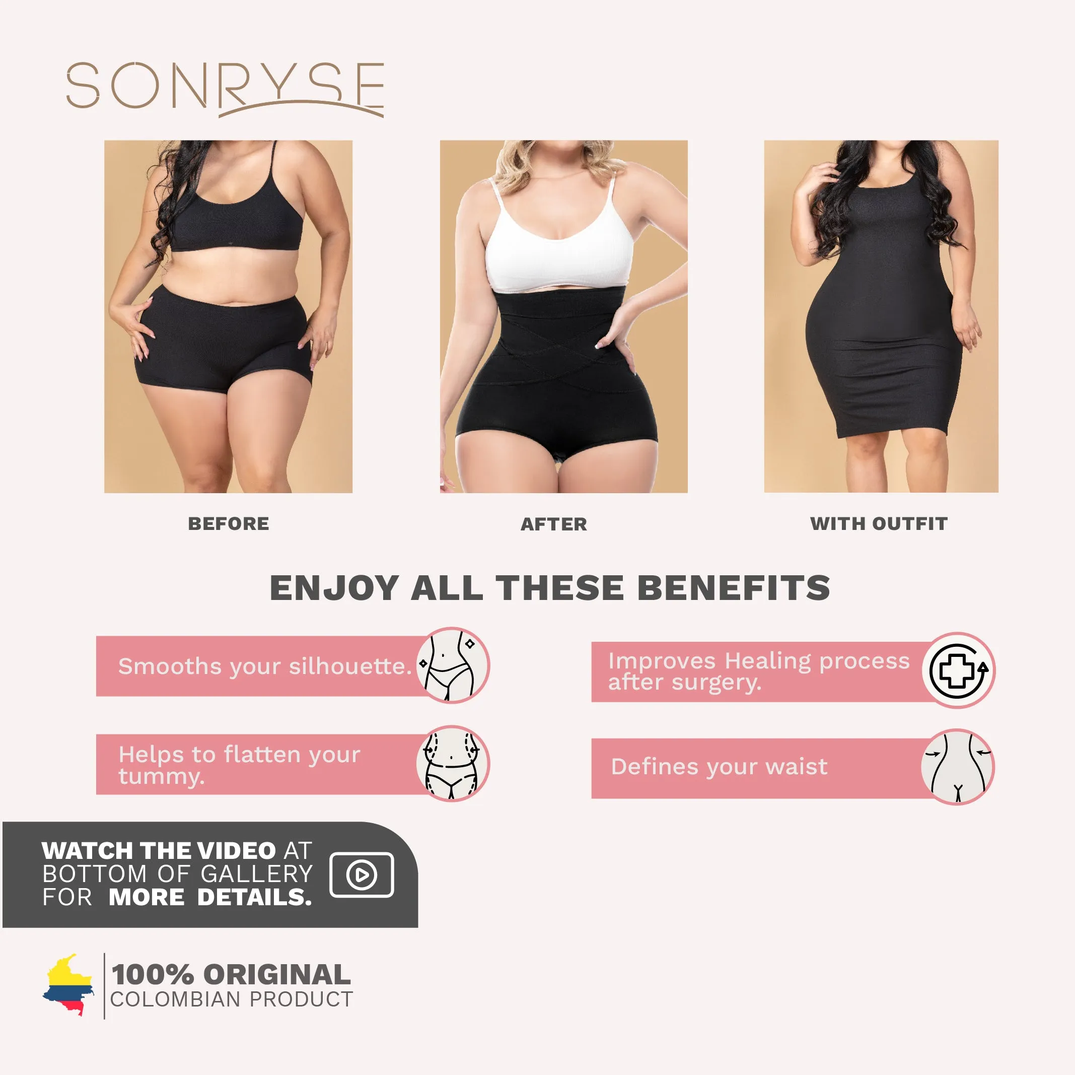 Daily Use Under Wear tummy control & Low back coverage Sonryse 146NC