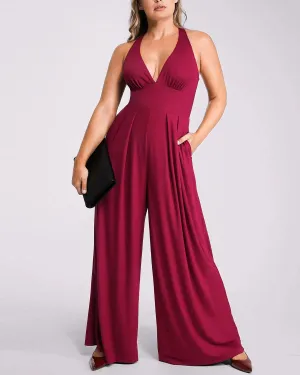 Deep V Built-In Shaping Jumpsuit