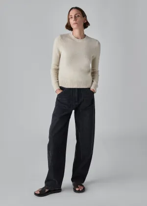 Denim Patch Pocket Pant - Black