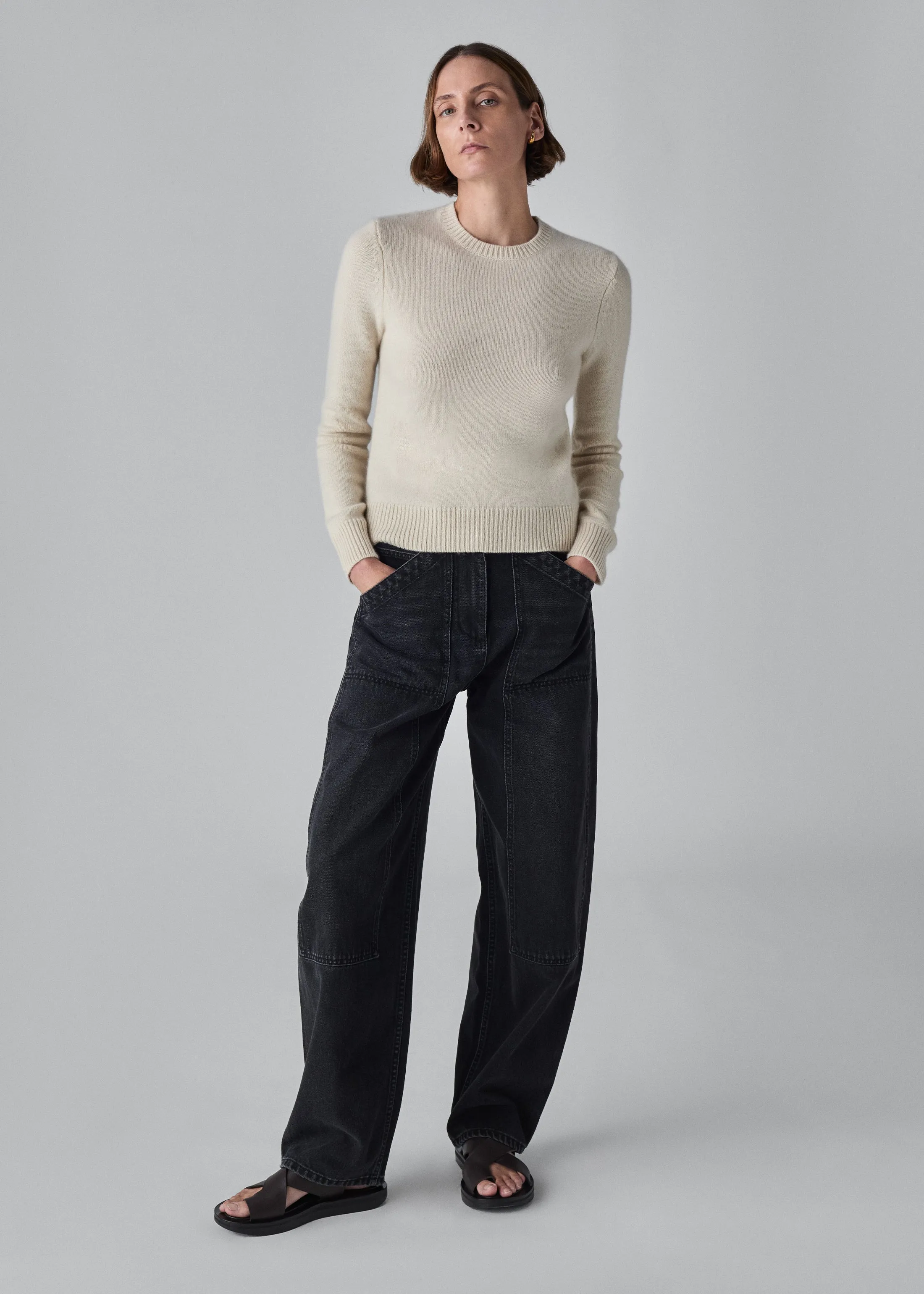Denim Patch Pocket Pant - Black