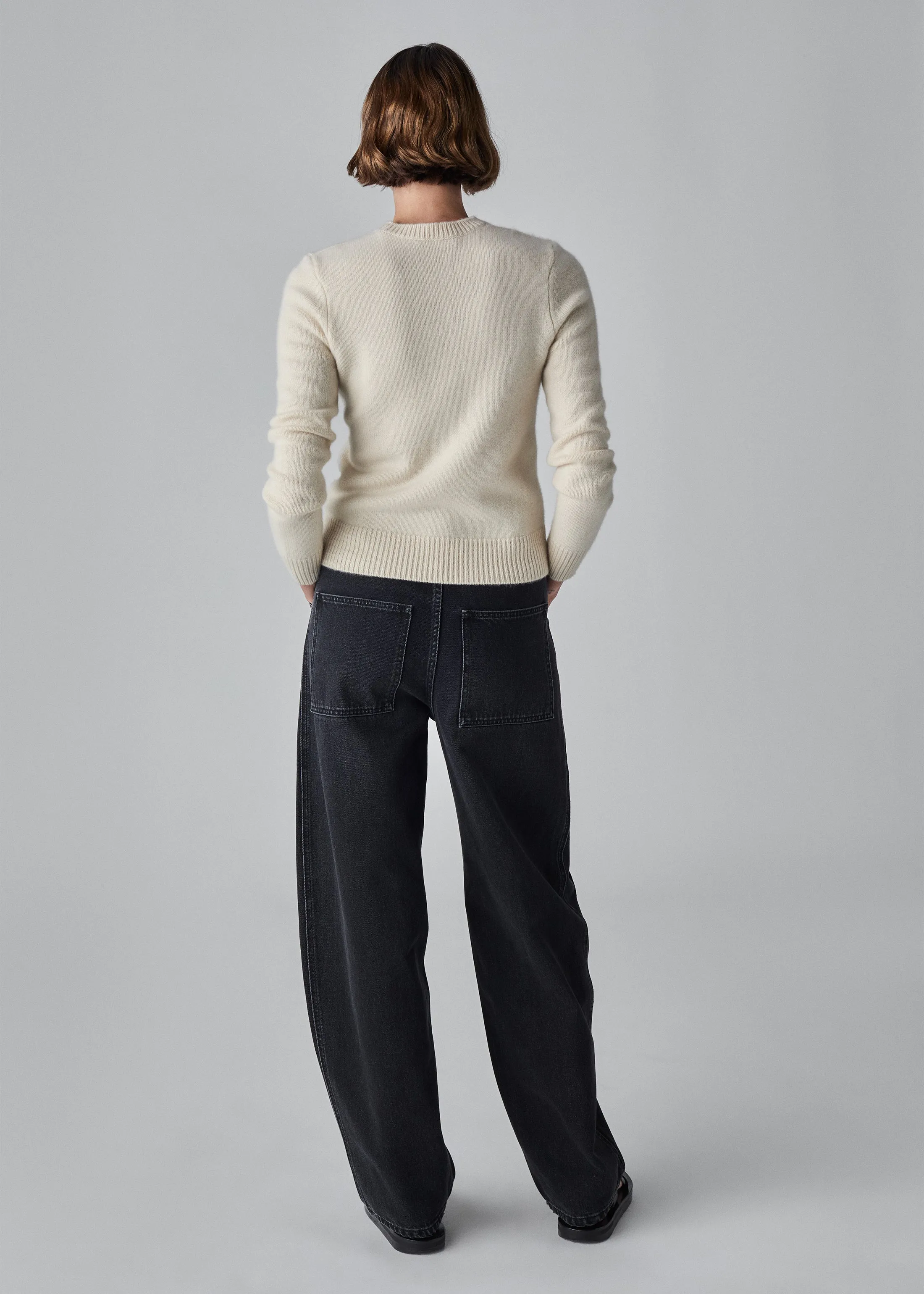 Denim Patch Pocket Pant - Black