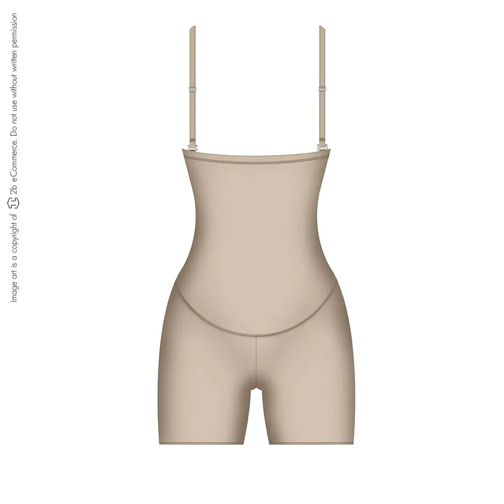 Diane & Geordi 002389 | Postpartum Butt Lifter Bodysuit | Strapless Shapewear Faja Shorts