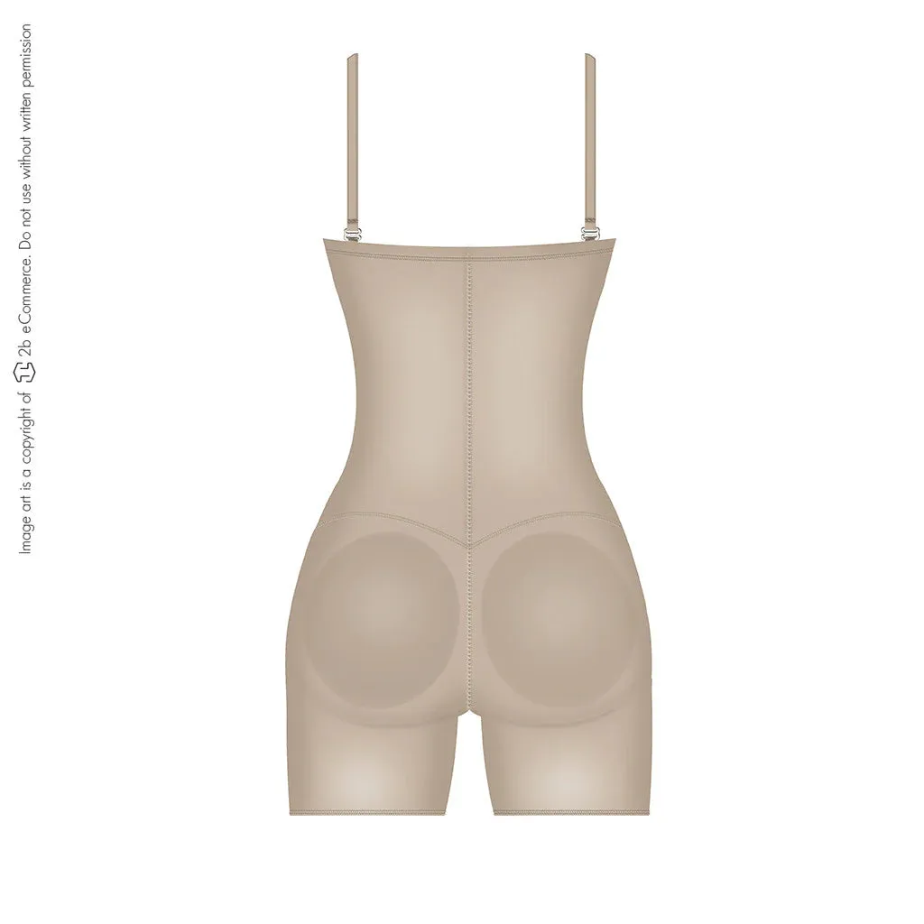 Diane & Geordi 002389 | Postpartum Butt Lifter Bodysuit | Strapless Shapewear Faja Shorts
