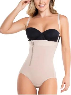 Diane & Geordi 2405F | Strapless Butt Lifting Shapewear Bodysuit | Postpartum Girdle | Powernet