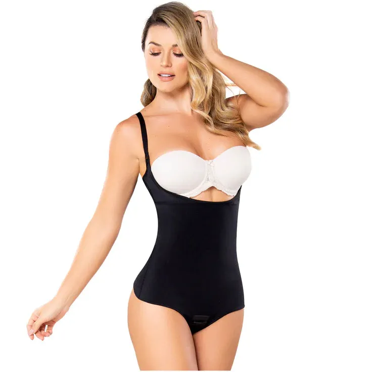 Diane and Geordi Fajas 002374 | Women Thong Bodysuit Slimming Faja | Strapless with Tummy Control