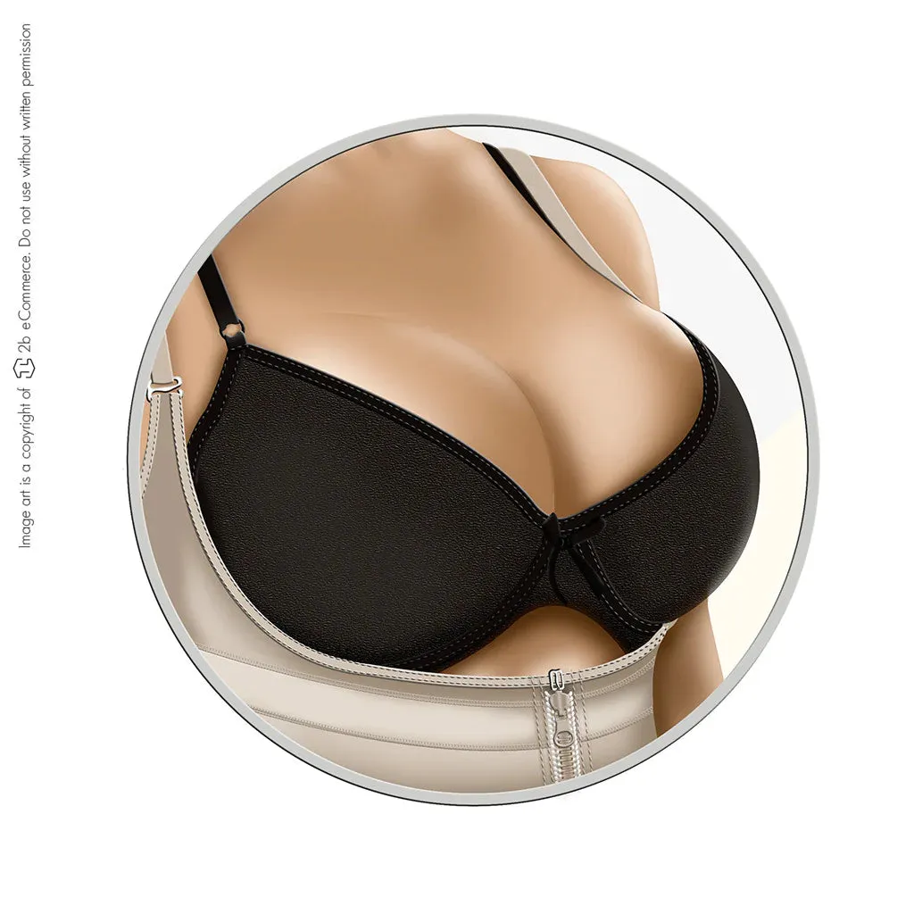 Diane and Geordi Fajas 002376 | Thong Bodysuit with Tummy Control | Strapless Body Shaper