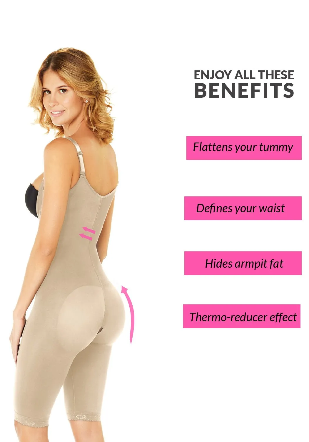 Diane and Geordi Fajas 002408 Tummy Control Shapewear for Women Everyday Use Colombian Fajas for Dresses