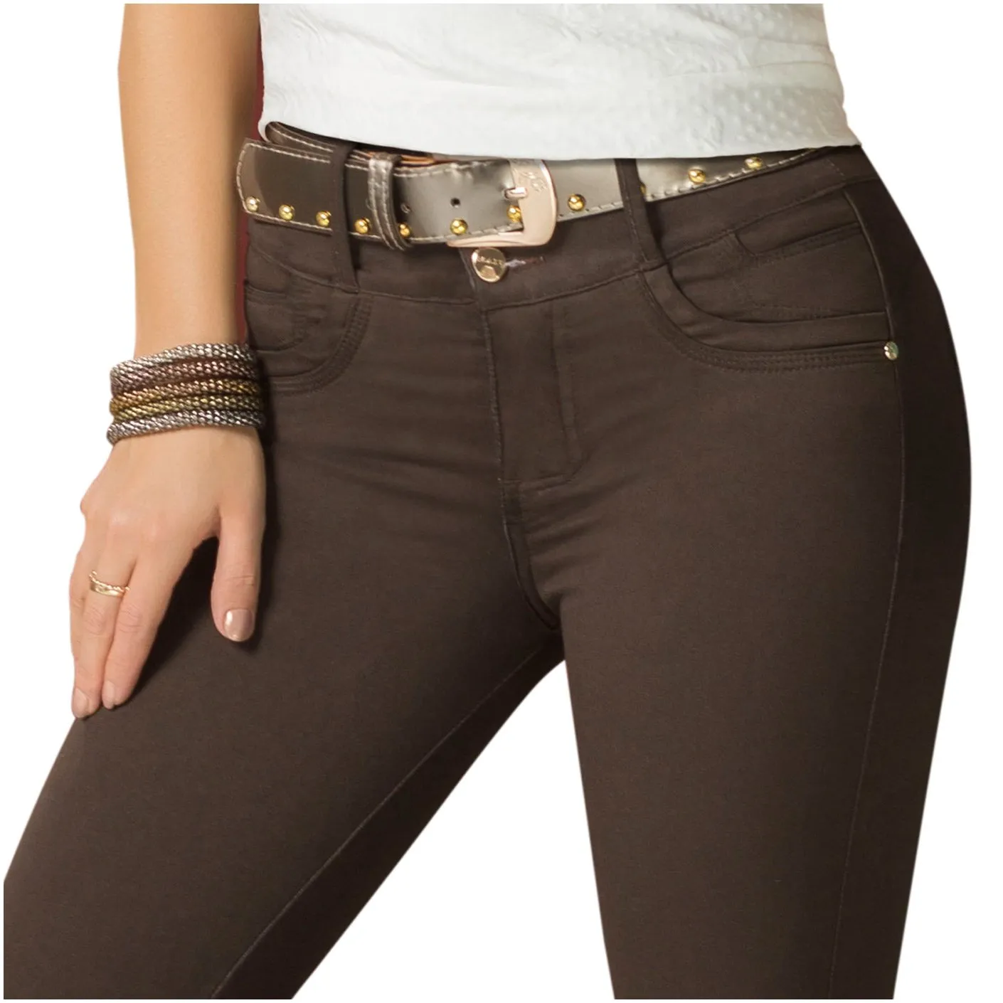 DRAXY 1323 Women Butt Lifter Mid Rise Skinny Jeans