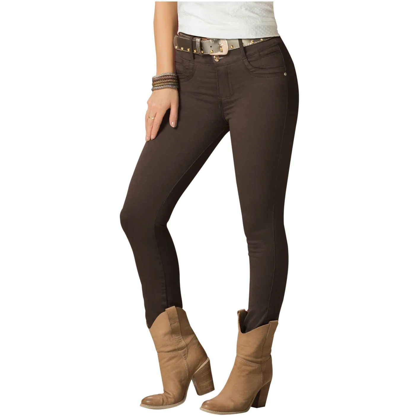 DRAXY 1323 Women Butt Lifter Mid Rise Skinny Jeans