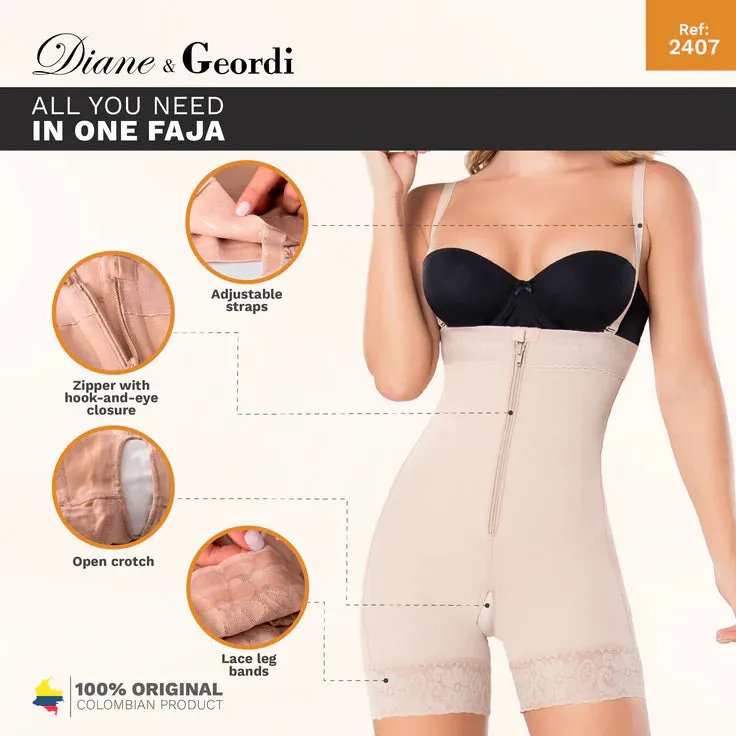 Everyday Use Shapewear for Women Mid-thigh length & Medium compression Fajas Diane and Geordi 002407