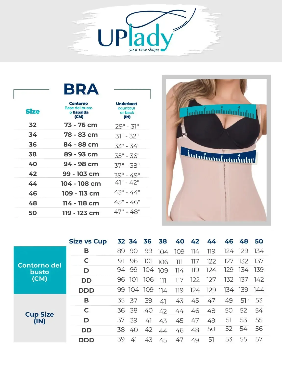 Fajas Colombianas UpLady 8532 | Full Cup Bra – High Compression with Lift Support