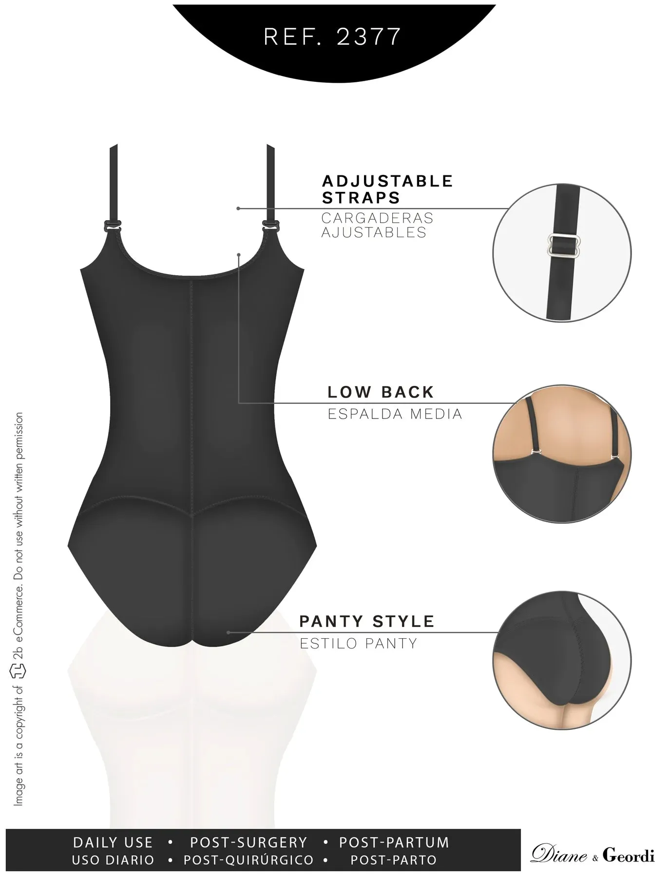 Fajas Diane & Geordi 002377 Tummy Control Shapewear for Women Everyday Use Colombian Fajas for Dresses