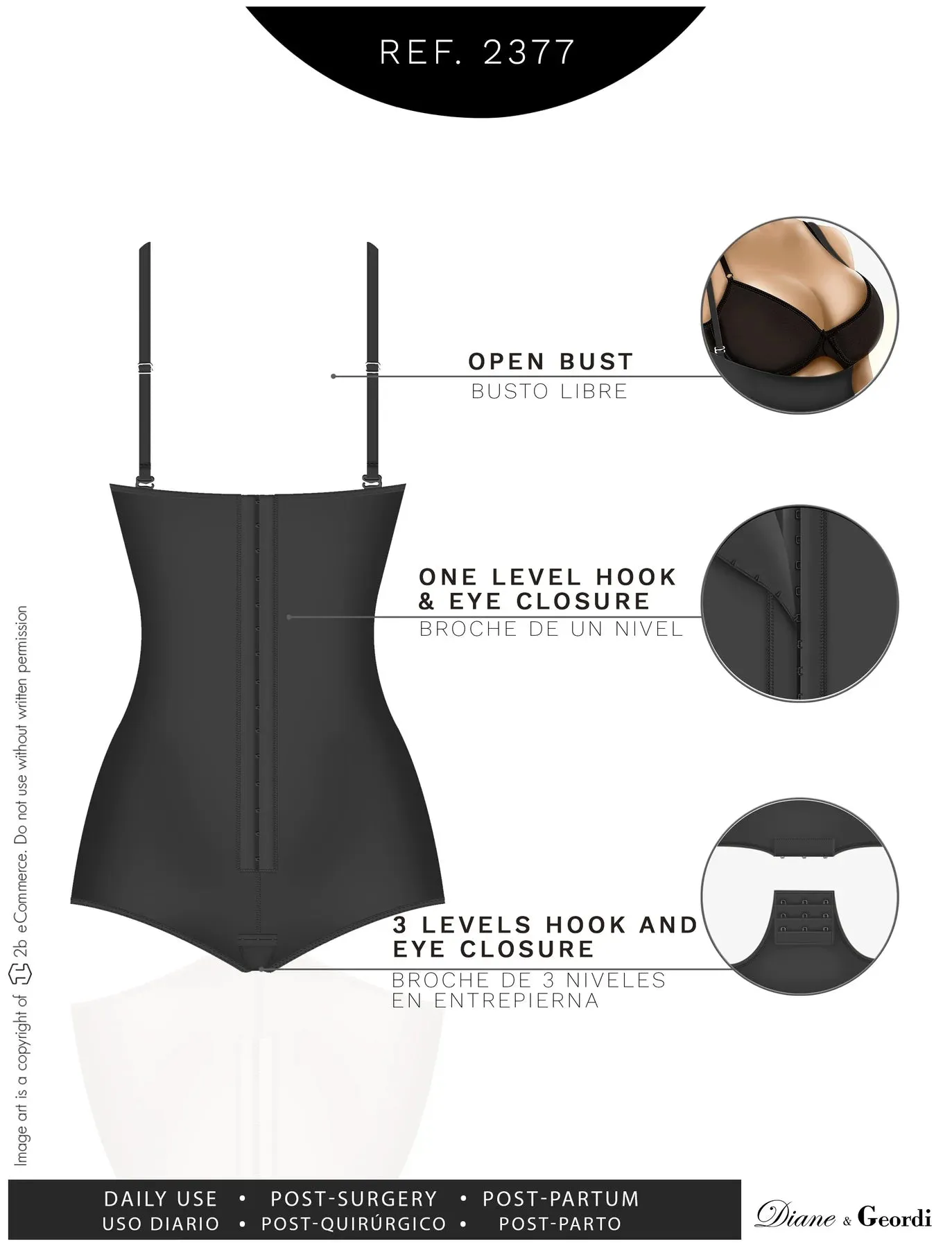 Fajas Diane & Geordi 002377 Tummy Control Shapewear for Women Everyday Use Colombian Fajas for Dresses