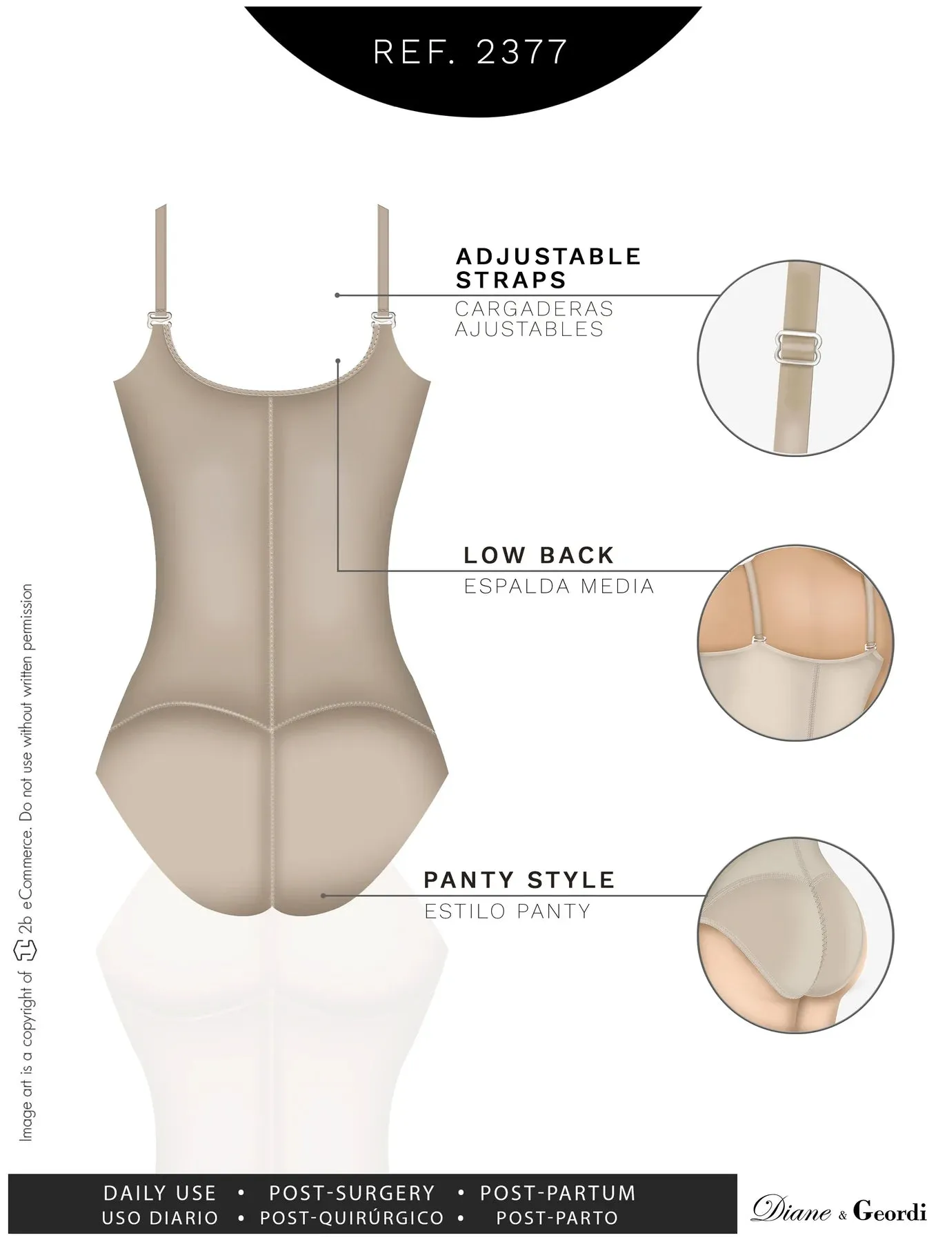 Fajas Diane & Geordi 002377 Tummy Control Shapewear for Women Everyday Use Colombian Fajas for Dresses