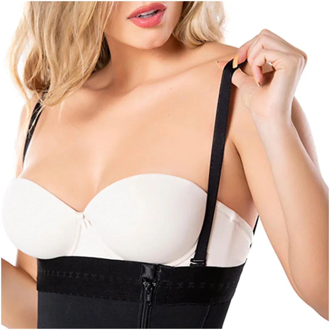 Fajas Diane & Geordi 2405F | Womens Butt Lifting Shapewear | Strapless Bodysuit Girdle for Postpartum and Daily Use