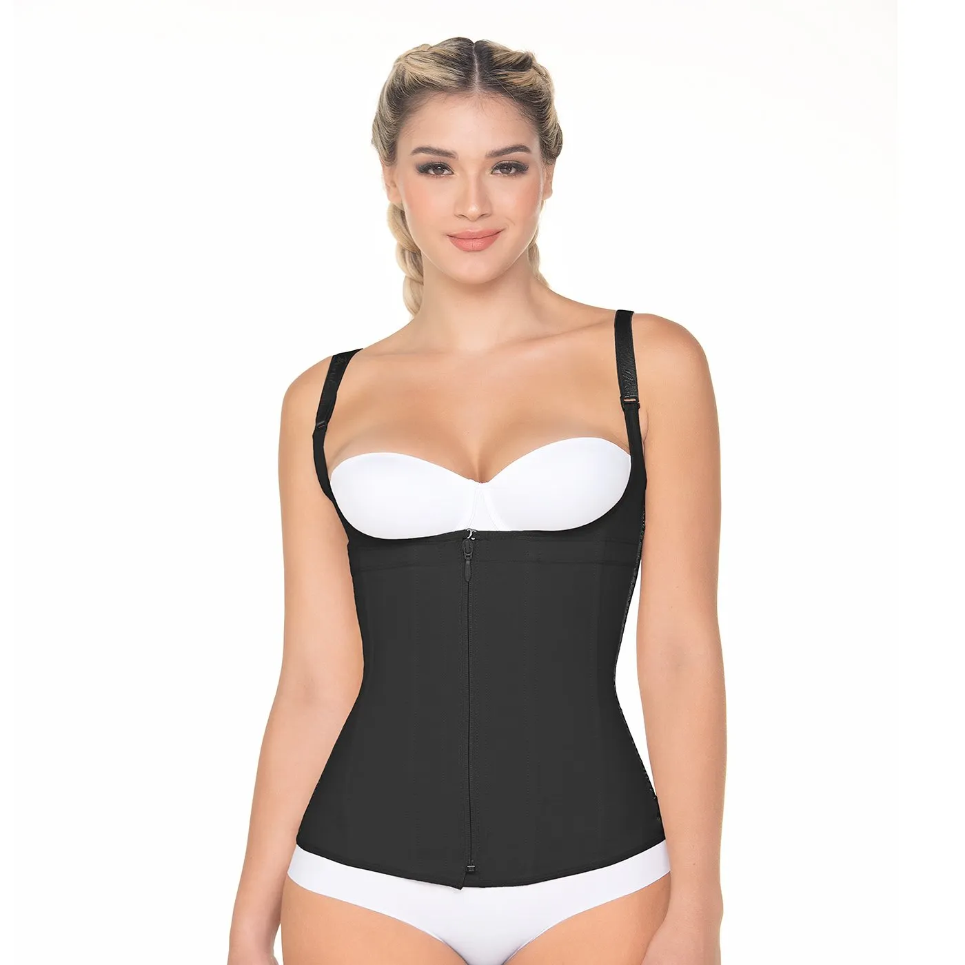 Fajas MariaE FU124 | Slimming Tummy Control Shapewear Vest for Women |  Post Surgery and Daily Use | Powernet