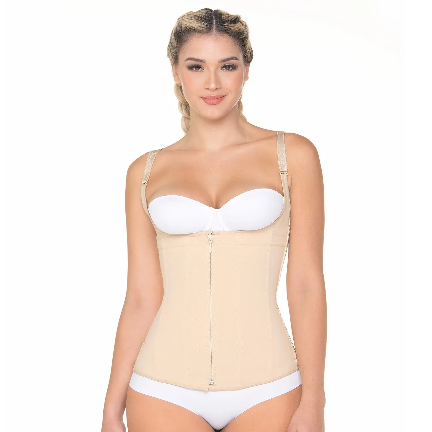 Fajas MariaE FU124 | Slimming Tummy Control Shapewear Vest for Women |  Post Surgery and Daily Use | Powernet
