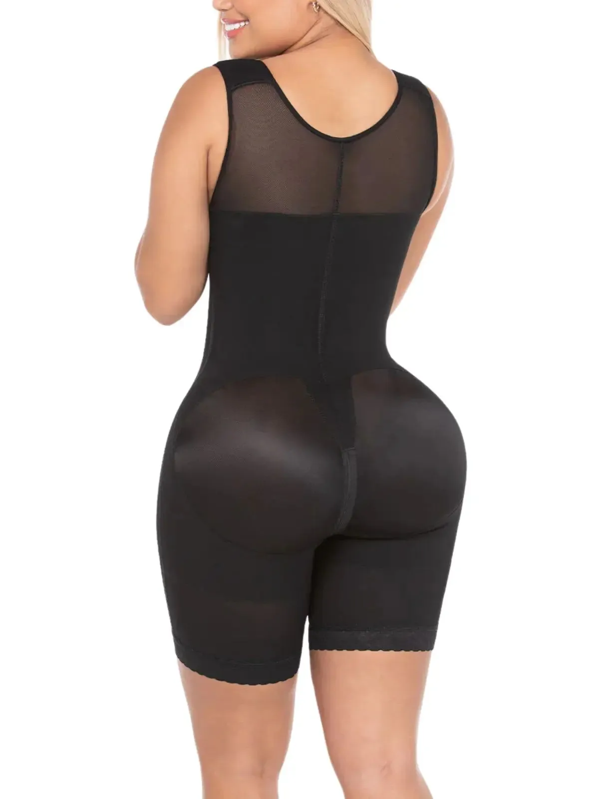 Fajas MYD 0489 | Fajas Colombianas Post Surgery Mid Thigh Shapewear Bodysuit for Guitar and Hourglass Body Types