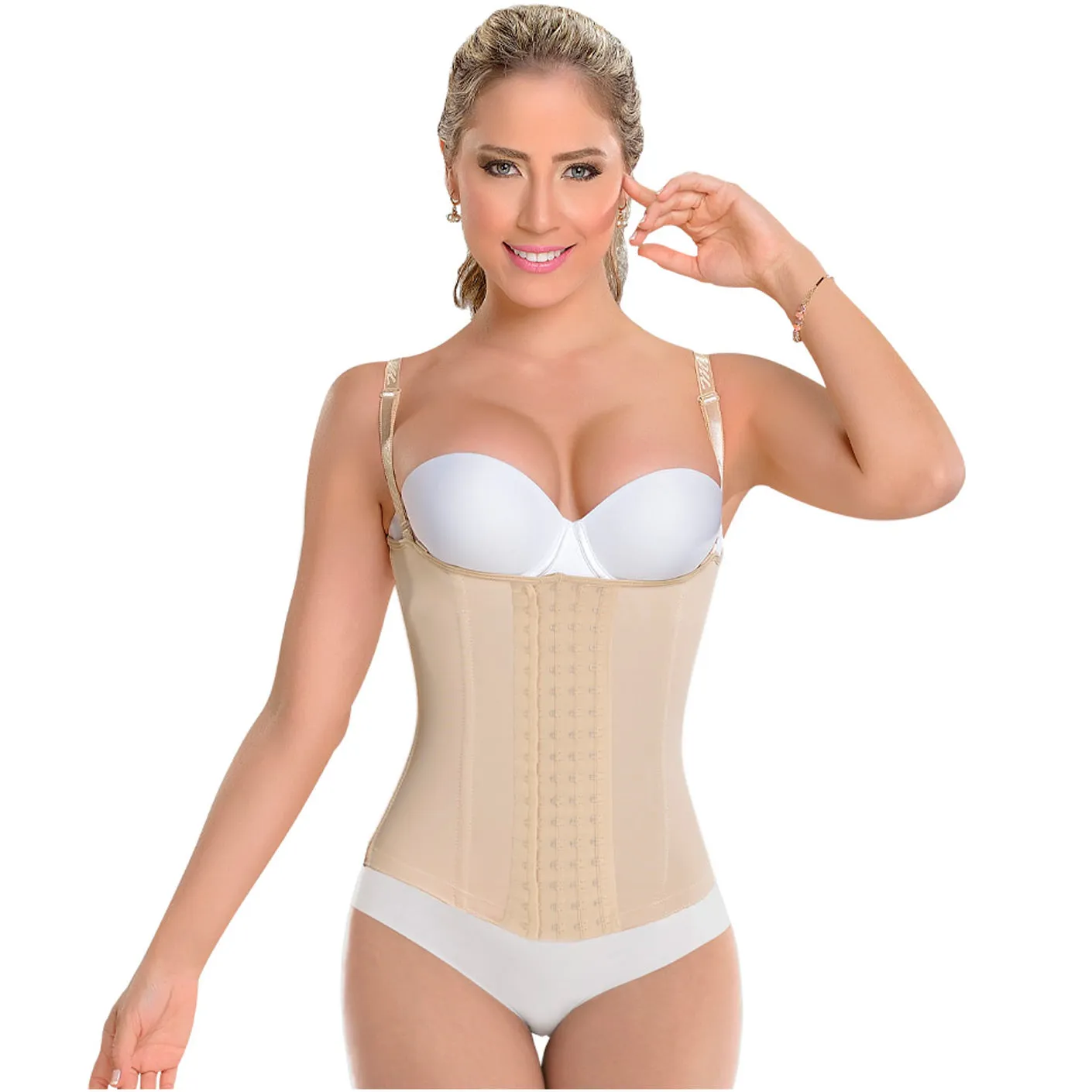 Fajas MYD C-4053 | Colombian Womens Waist Cincher Vest Open Bust Faja