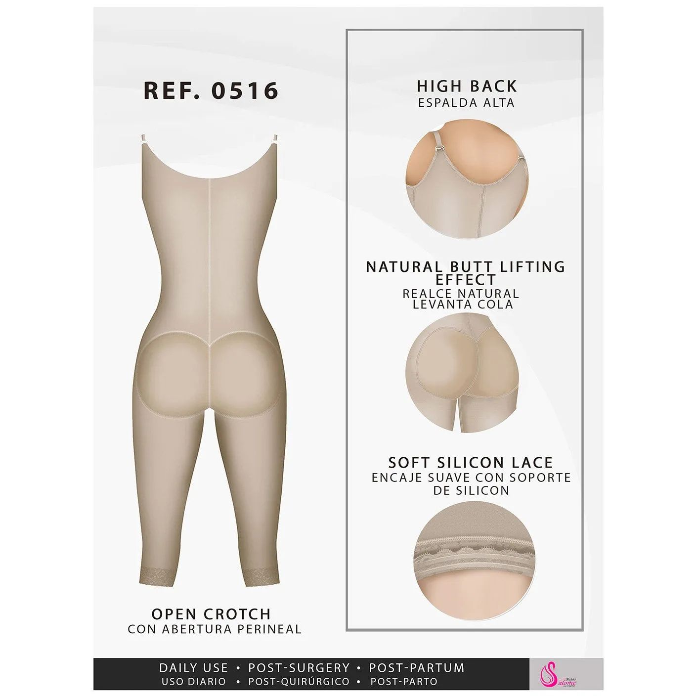 Fajas Salome 0516 Tummy Control Postpartum Faja | Post Surgery Shapewear for Women
