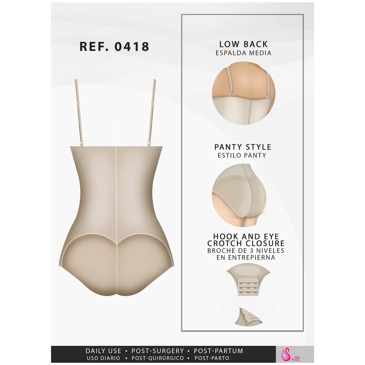 Fajas Salome 418 | Tummy Control Shapewear for Women Everyday Use Colombian Fajas for Dresses