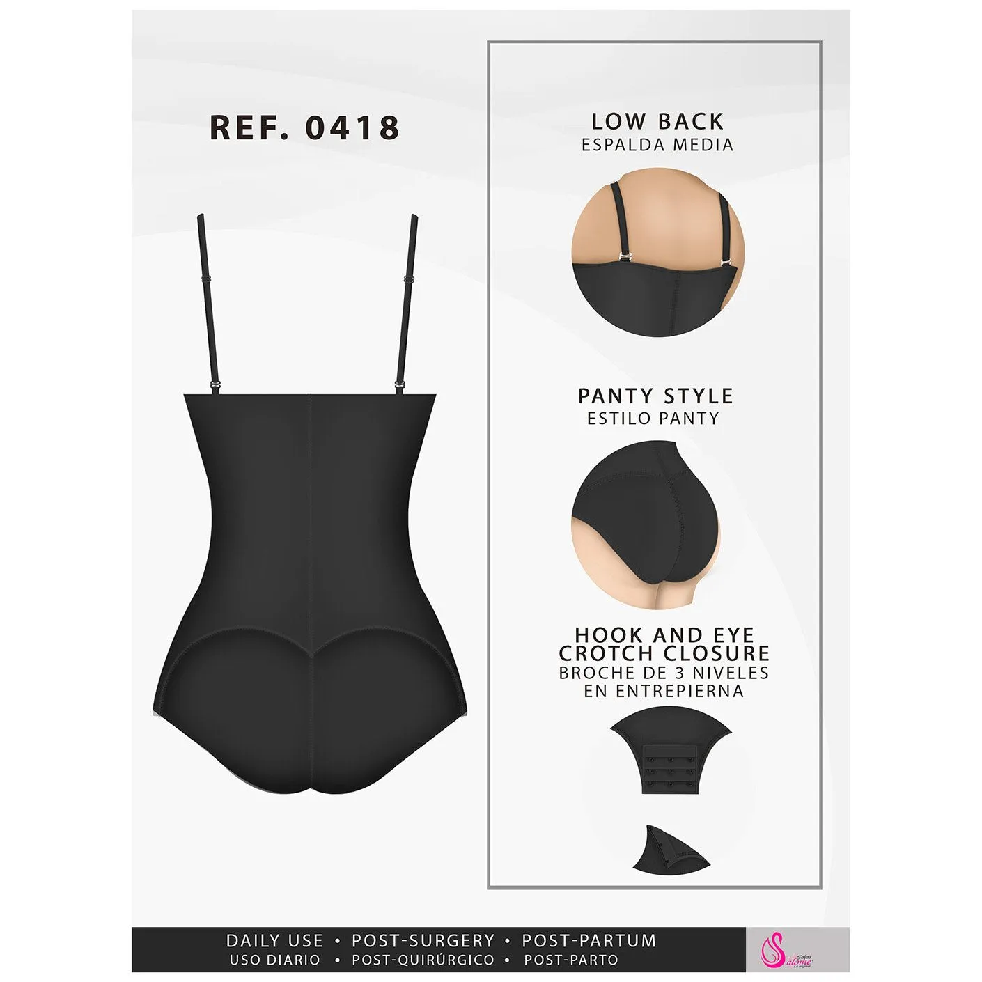 Fajas Salome 418 | Tummy Control Shapewear for Women Everyday Use Colombian Fajas for Dresses