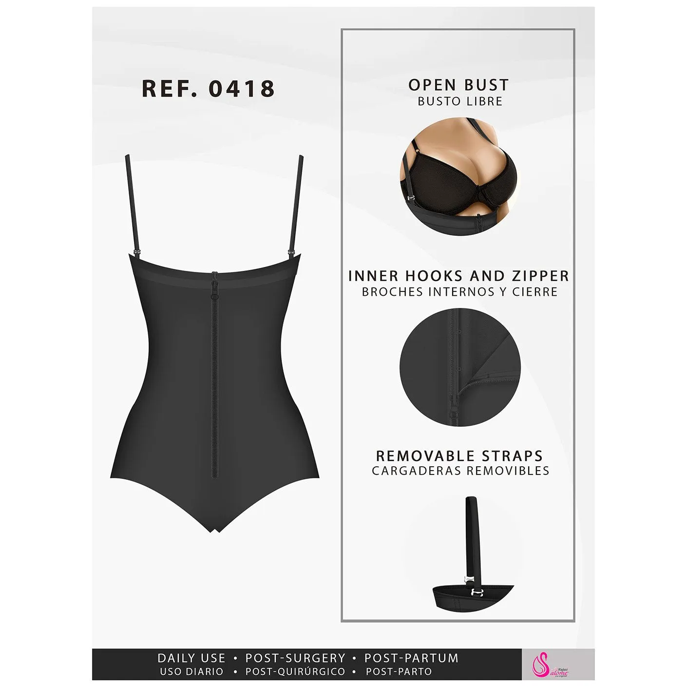 Fajas Salome 418 | Tummy Control Shapewear for Women Everyday Use Colombian Fajas for Dresses