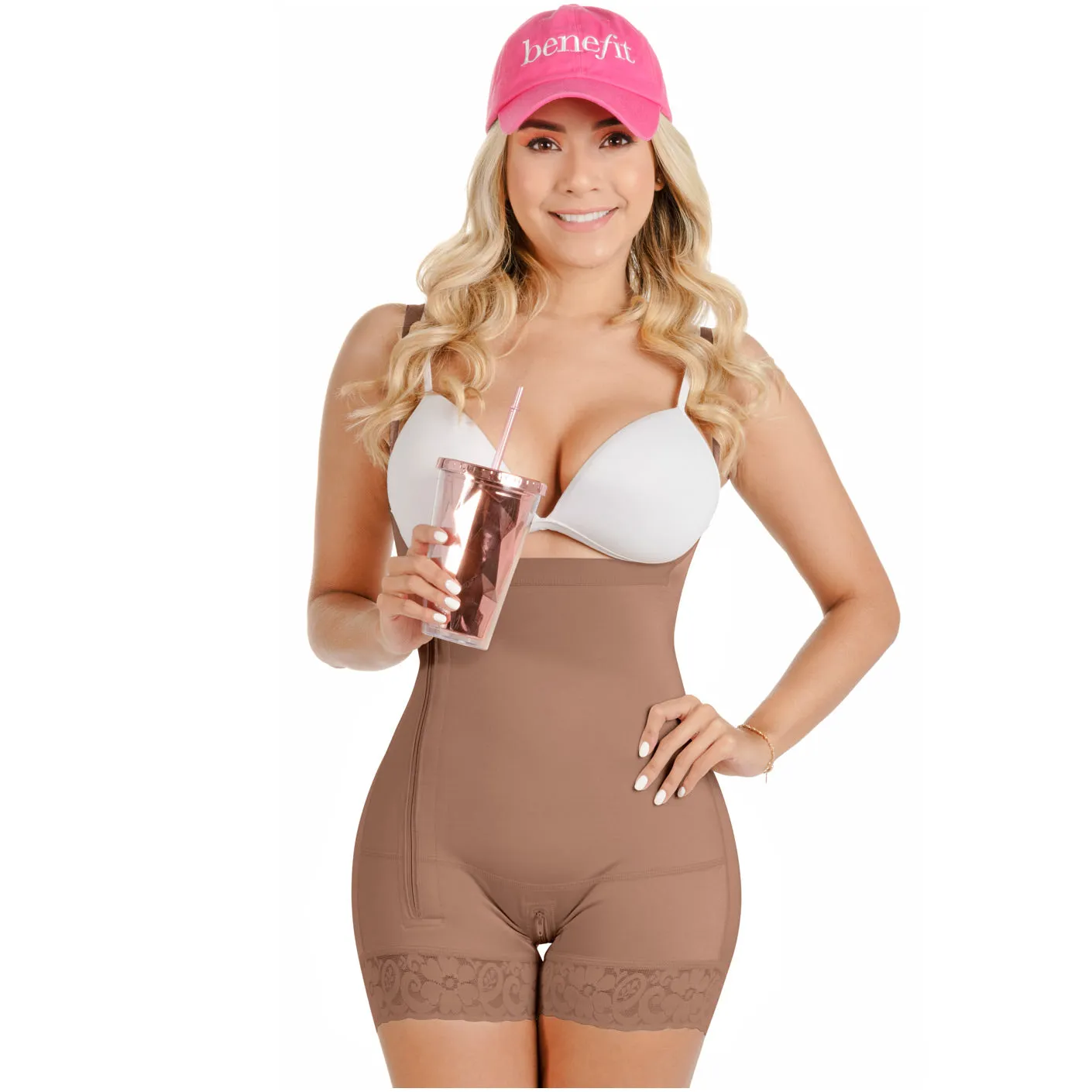 Fajas Sonryse TR046ZL | Tummy Control Colombian Shapewear with Side Zipper | Daily Use and Nightout